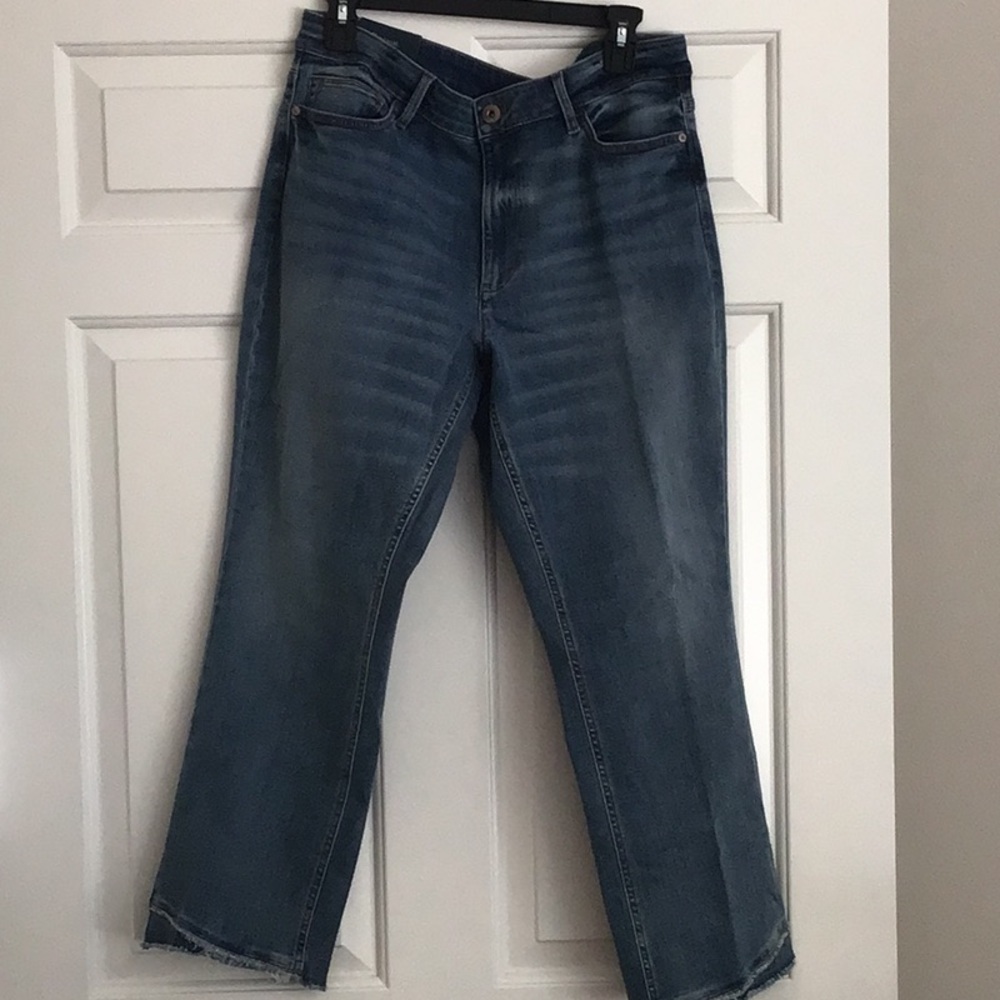 J. Jill Blue Flare Wide Leg Jeans